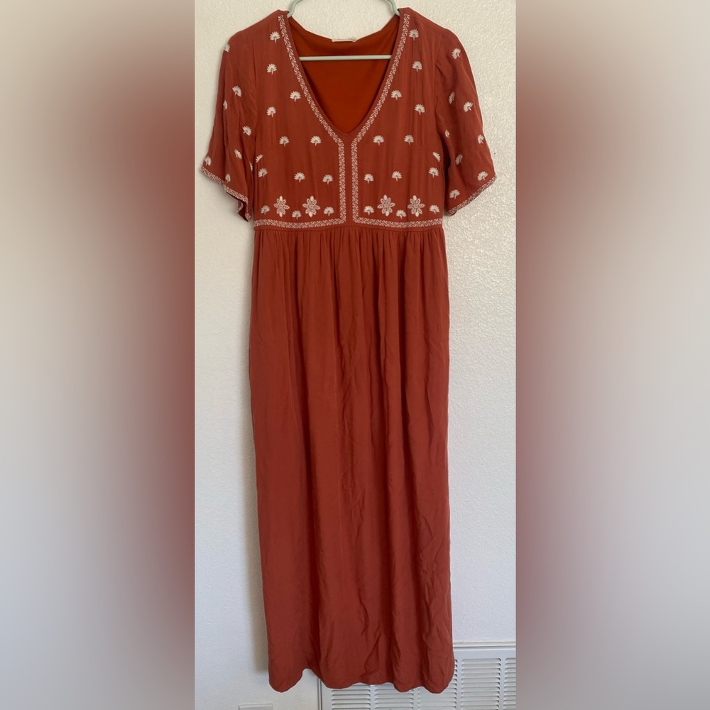 Roolee rust color size s long Dress